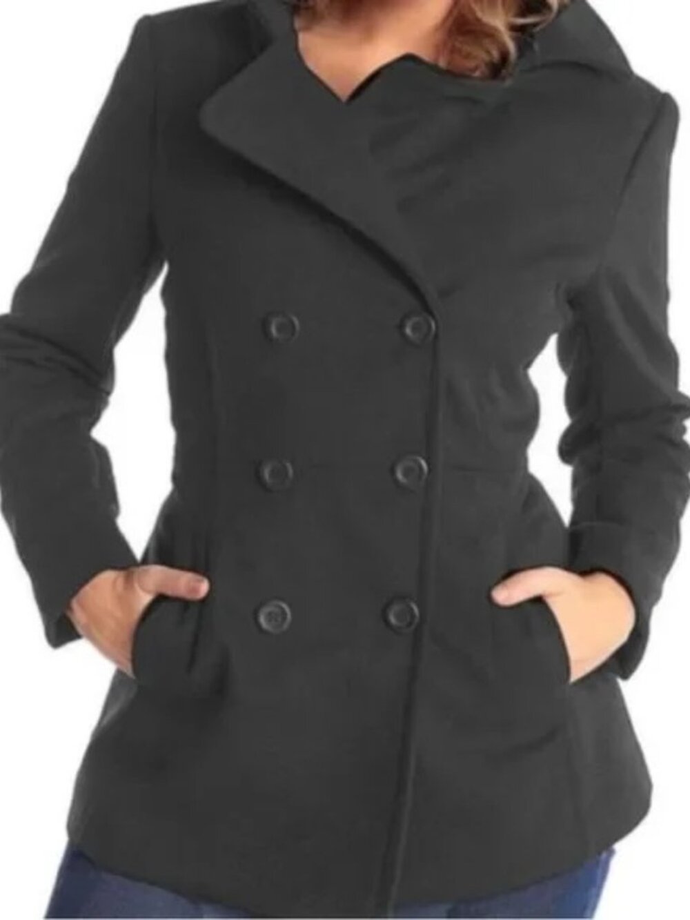 Michael Kors Black Wool Coat Jacket